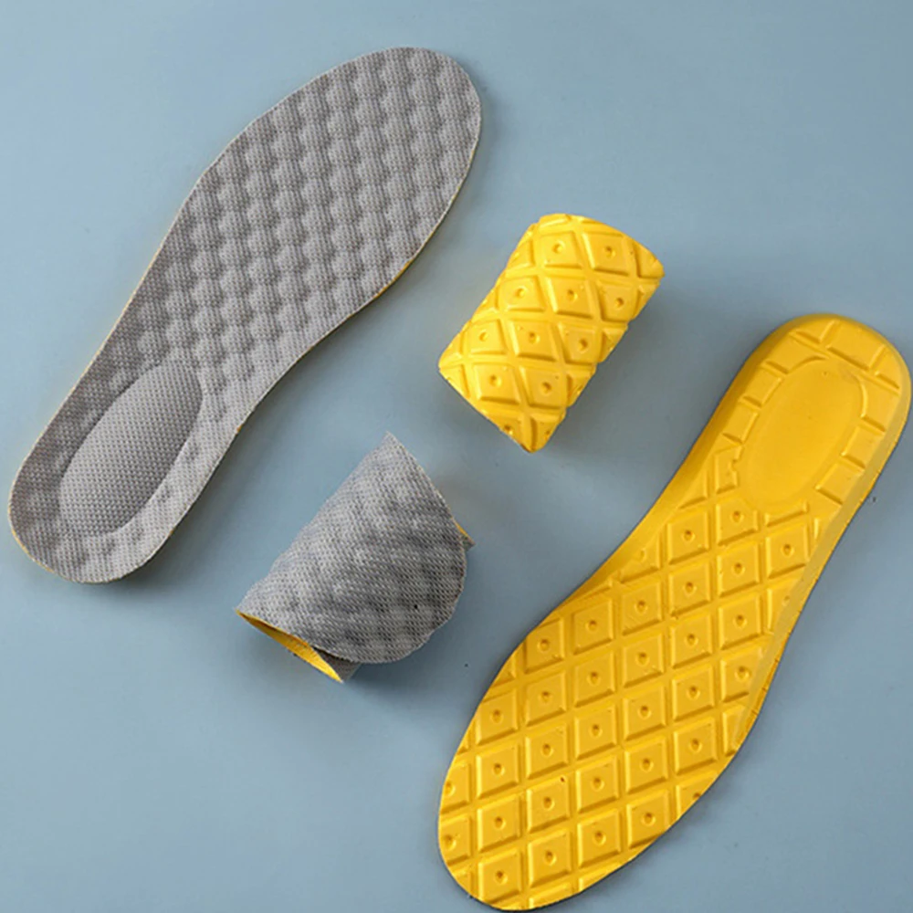 1~4PCS Sports Insole Breathable Deodorant Soft Shock Absorbing Insole Shoes Sports Shock-absorbing Insole