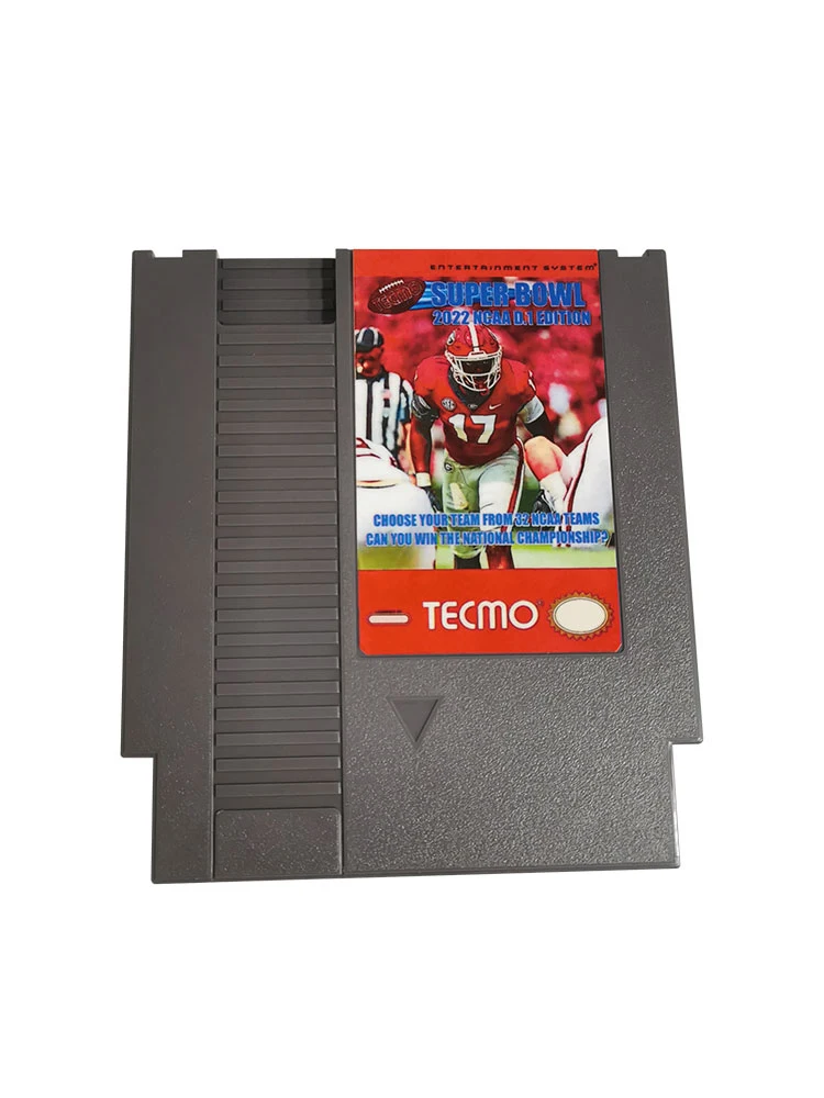 Video Game - Tecmo Super Bowl NCAA 2022  - NES Game Cartridge for 72 Pins 8 Bit NES Retro Game Console | Region Free