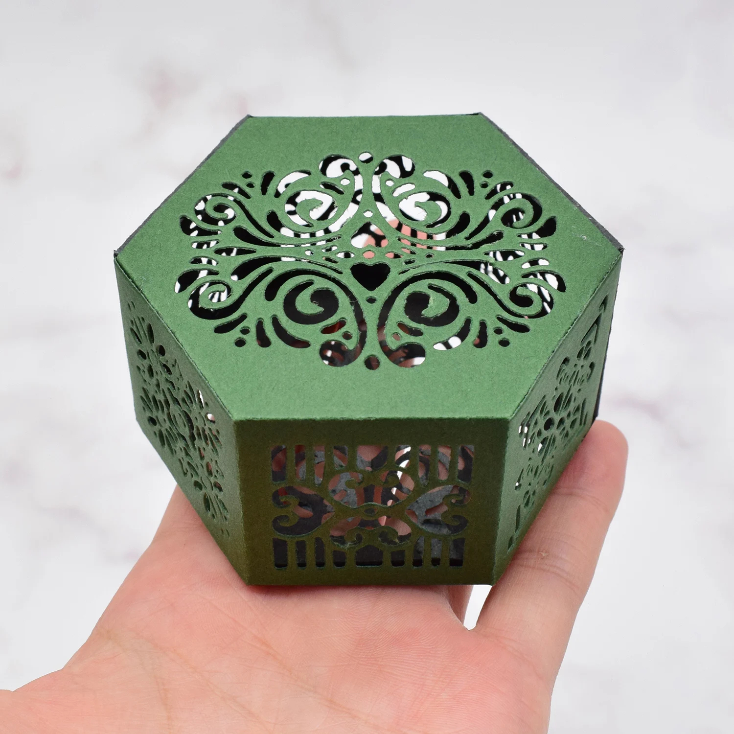 1PC DIY Handmade Paper Craft Polygonal Storage Box Cutting Dies Metal Stencil for Gift Box Candy Case Making Home Decoration