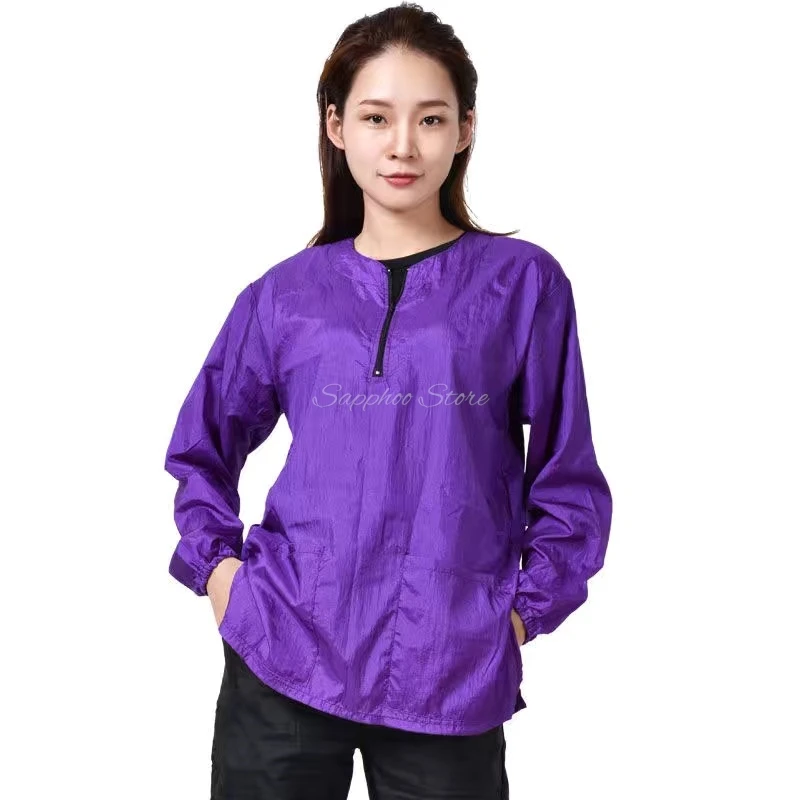 Pet Groomer Overalls Antistatic Non-stick Hair Breathable Waterproof Pet Beautician Work Clothes Barber Salon Beauty Robe Gown