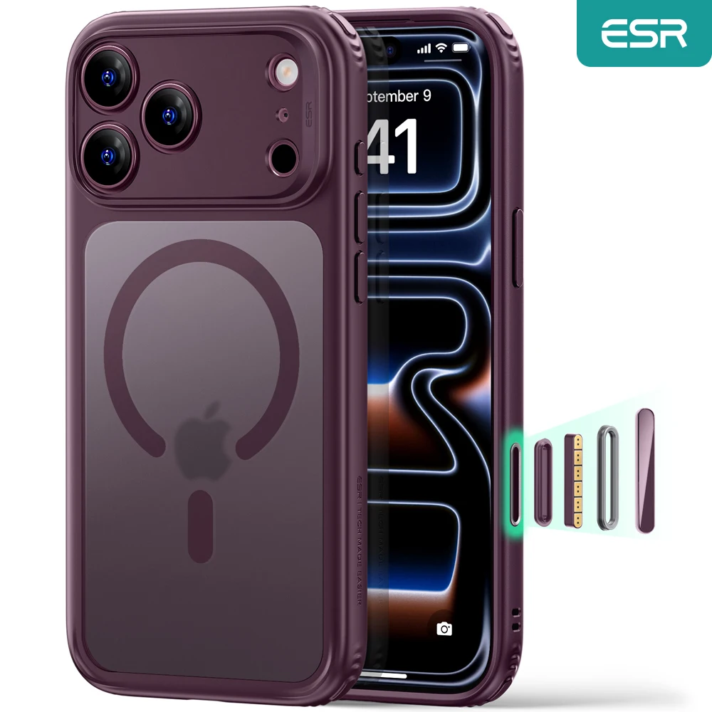 ESR für iPhone 18 Pro Max & 17 Pro Max MagSafe Handyhülle Ultra Slim Militärqualität Sturzschutz-Cover mit Kamerasteuerung