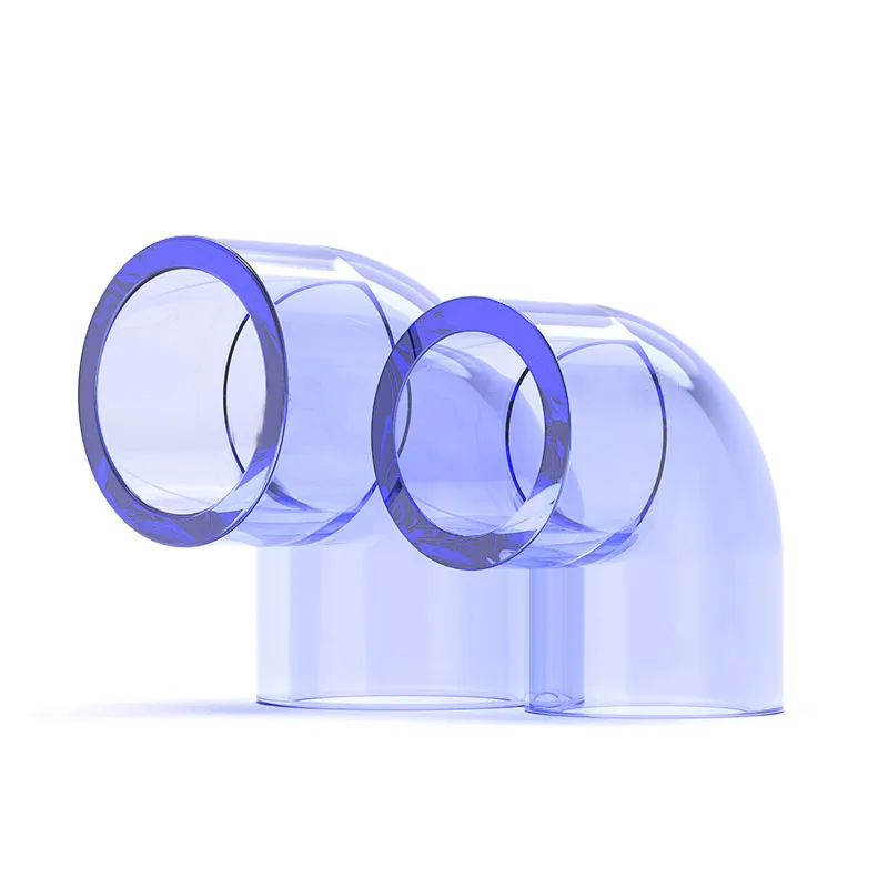 1-10PC 20-110mm UPVC Pipe 90 Degree Equal Elbow Connector Aquarium Fish Tank Transparent Garden Irrigation Water Supply Fittings