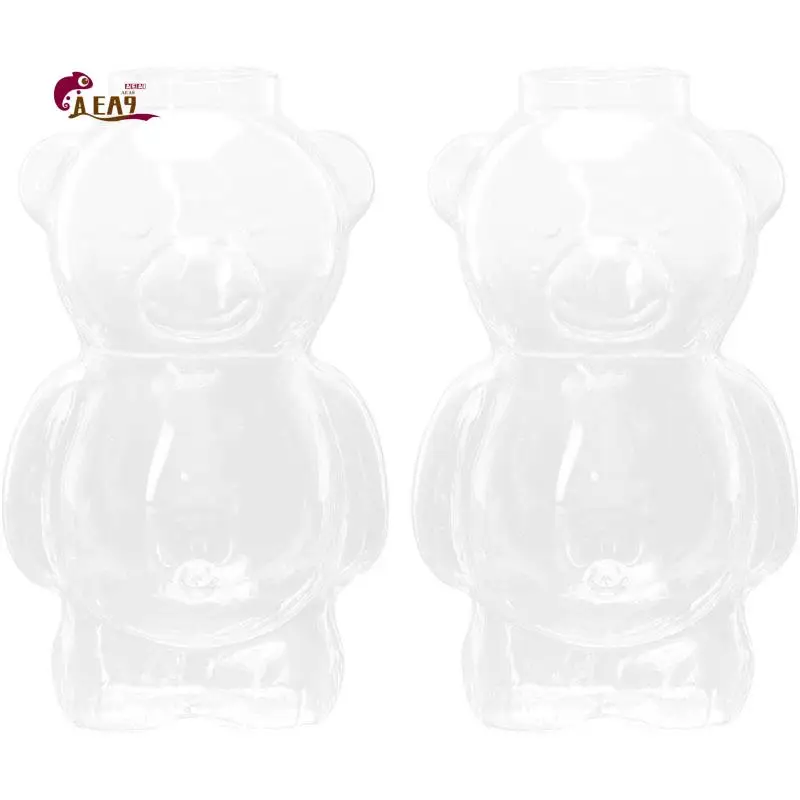 AEA9-2 Pcs Bear Shaped Cocktail Glasses, Transparent Glassware For Wine, Juice, Coffee, Tea, Milk, Hot Chocolate