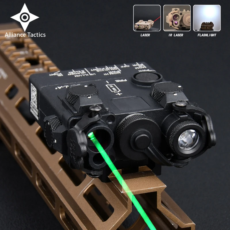 

WADSN Tactical Mini DBAL-A2 Red Green Blue Dot Laser IR White light Strobe DBAL Aim Sight Airsoft Rifle Hunting Weapon Light