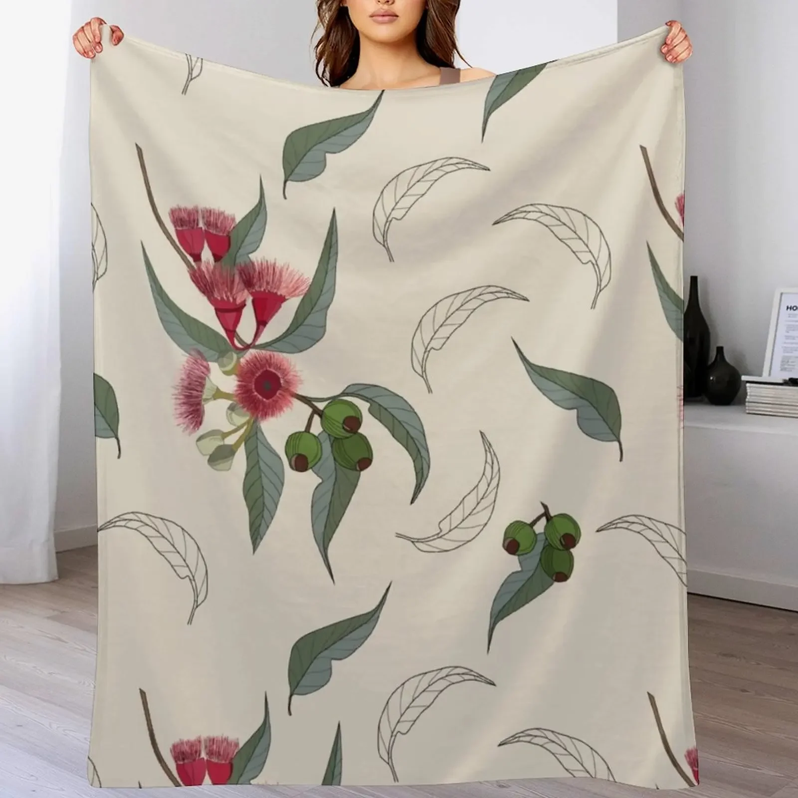 

Australia gum nut and flower seamless pattern Throw Blanket christmas gifts Summer Beddings Sleeping Bag manga Blankets