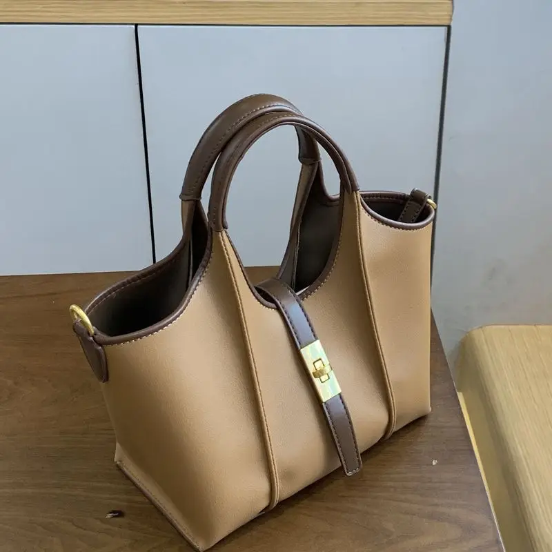 2024 Fashion Trend Vegetable Basket Women\'s Bag High-end Versatile Bucket Canvas Bag Western Style Hand-Ball Crossbody Tote Bag