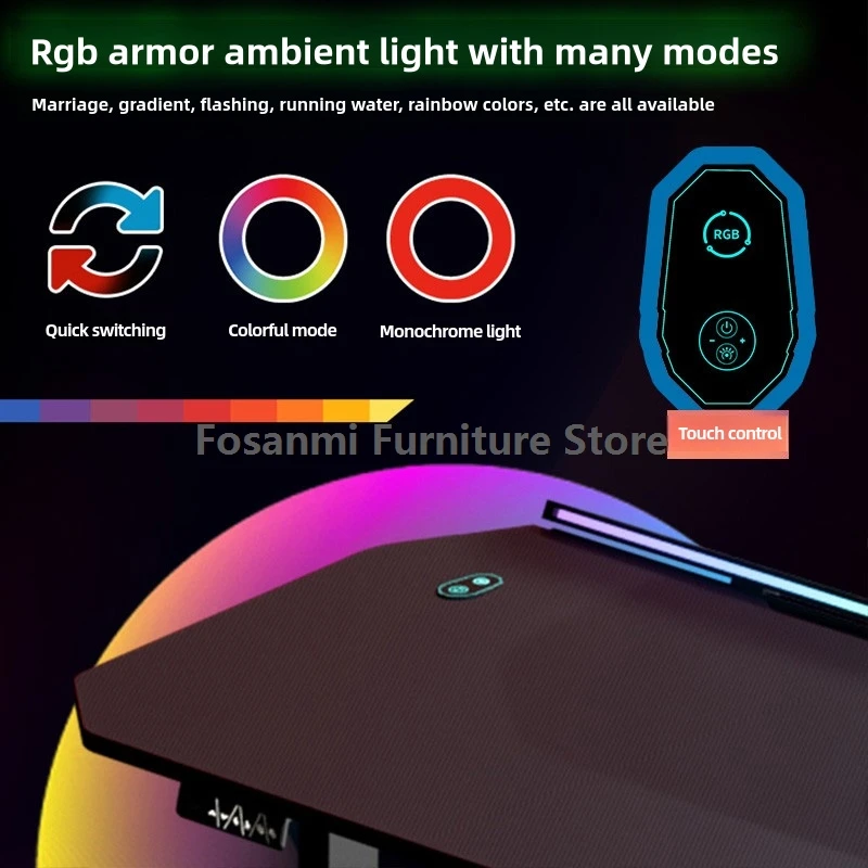 Игровой стол с подсветкой, большая столешница, стабильный, высокое качество, компьютерный стол для домашней комнаты, геймерский электрический стол с регулировкой высоты, стол для движения