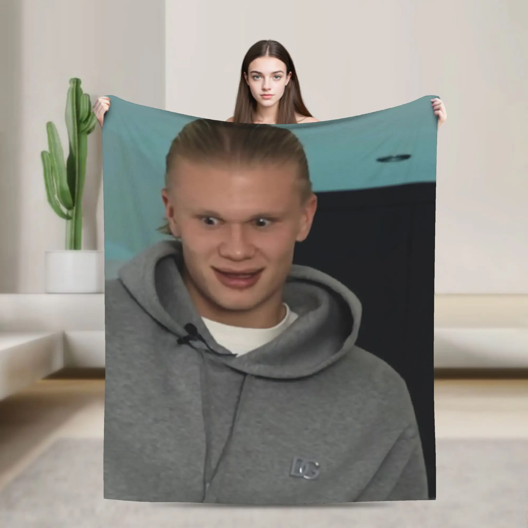 H-Haalands Print Blanket For Men Women Super Soft Warm Football Throw Blankets for Couch 50x60 Inches Multi-size