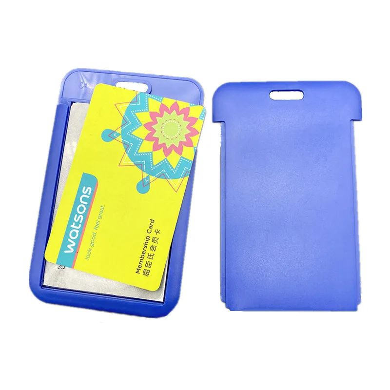 Soporte de insignia deslizante de moda, cordón de nailon de Color caramelo, funda de identificación de fácil empuje, funda de tarjeta de pase de trabajo para empleado