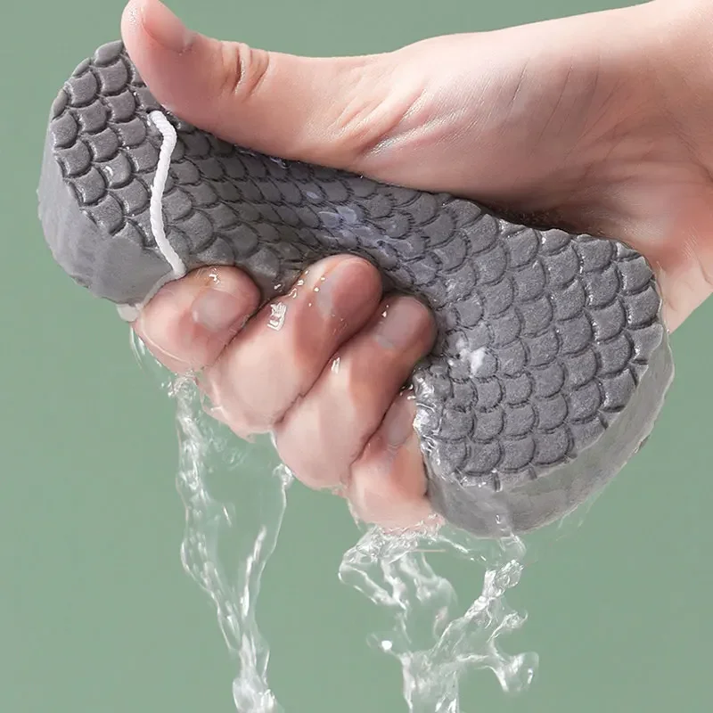 3D Sponge bath for baby stereo bath sponge fish scale Sponge Scrub for children Ash sponge bath cotton painless back sponge