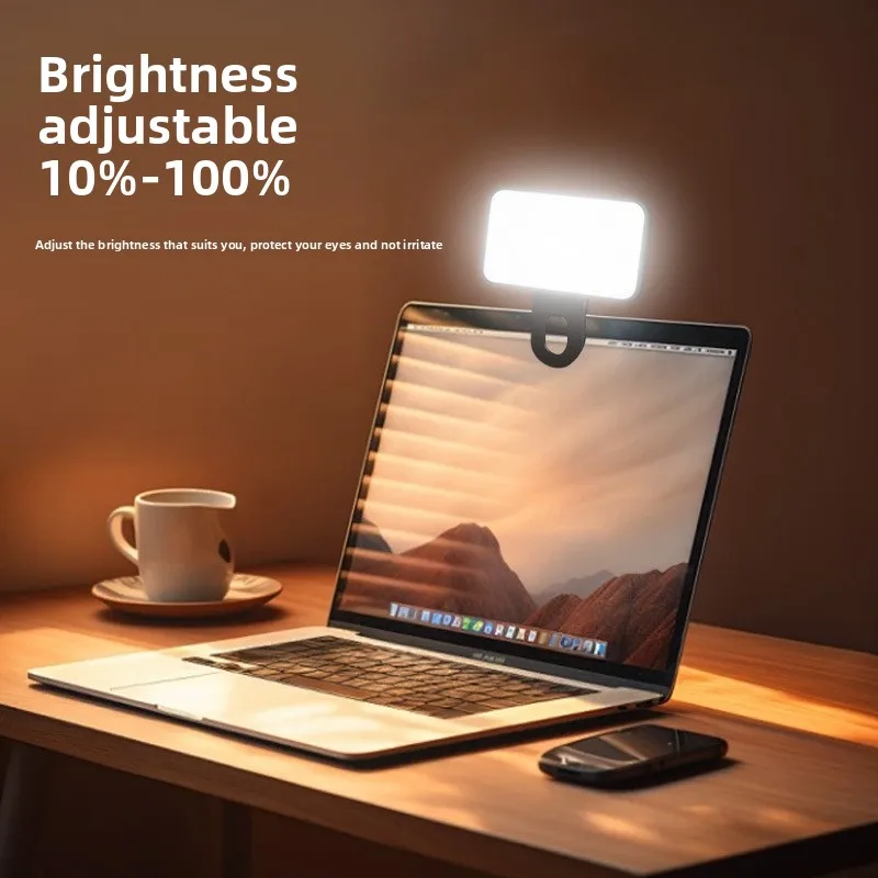 Clip-on Fill Light for Mobile Live Streaming Laptop Video Outdoor Shooting Soft Light Mini Portable Pocket Light