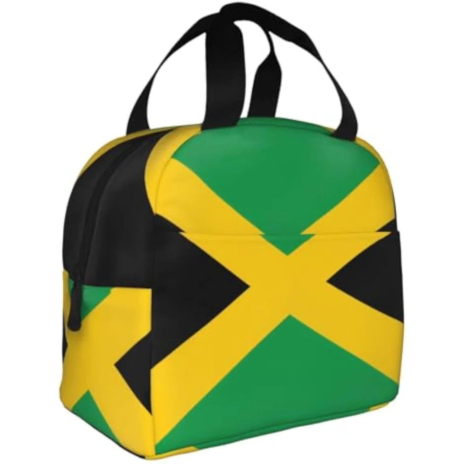 Jamaica Flag Print Insulated Lunch Bag Reusable Portable Lunch Box for Adults