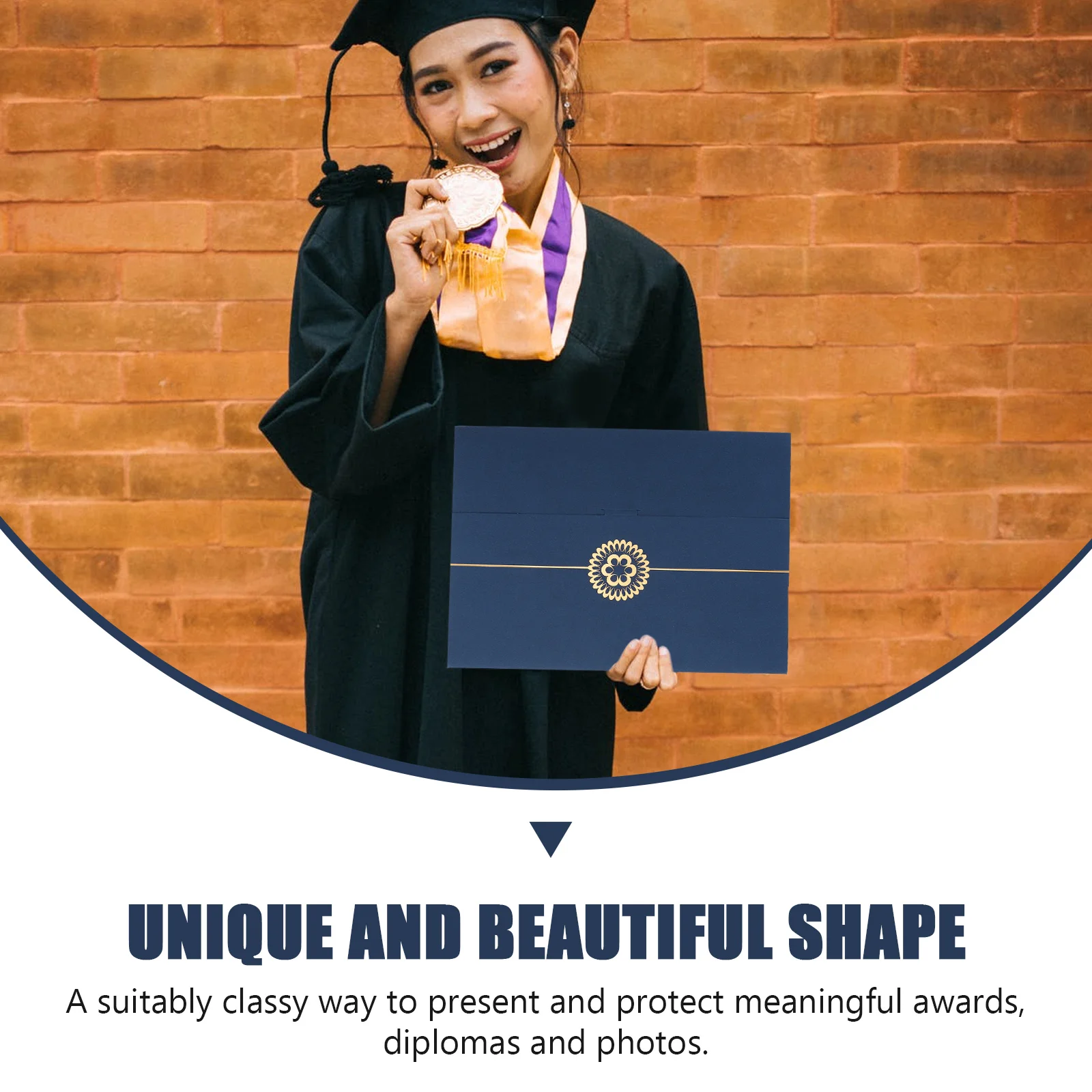 

2 Pcs Certificate Cover Black Envelopes Clear File ganizer Honor Diploma Holder Stylish Border Design Document Protection Home
