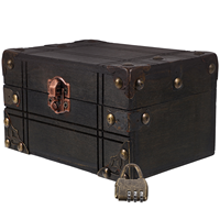 Jewelry Vintage Box Storage Case Wooden Chest Number Photo Prop Keepsakes With Lid Travel