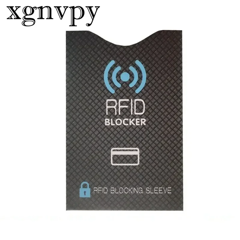 Xgnvpy-Carteira de bloqueio RFID de luxo, titular de cartão antifurto elegante, capa protetora para cartões bancários e de crédito