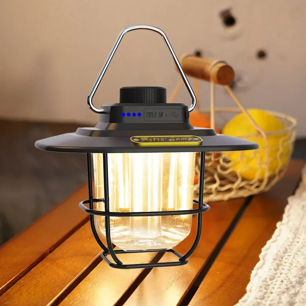 LED التخييم ضوء الرجعية خيمة معلقة مصباح مقاوم للماء الرجعية فانوس التخييم ستبليس عكس الضوء 4500mAh مصباح طوارئ قابل لإعادة الشحن