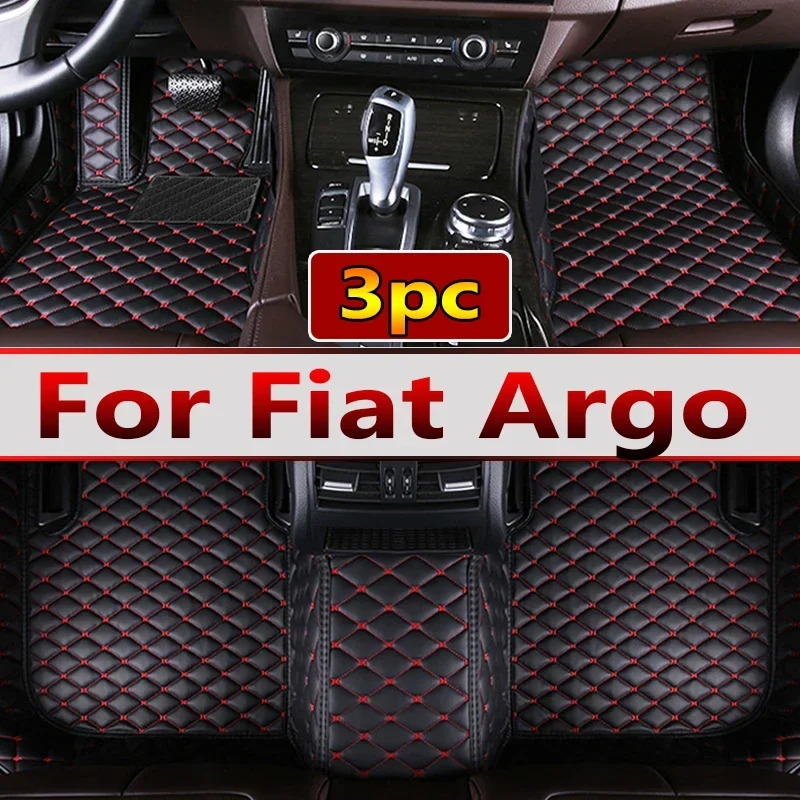 Car Floor Mats For Fiat Argo 2018-2021 Auto DropShipping Center Interior Accessories Leather Carpets Rugs Foot Pads