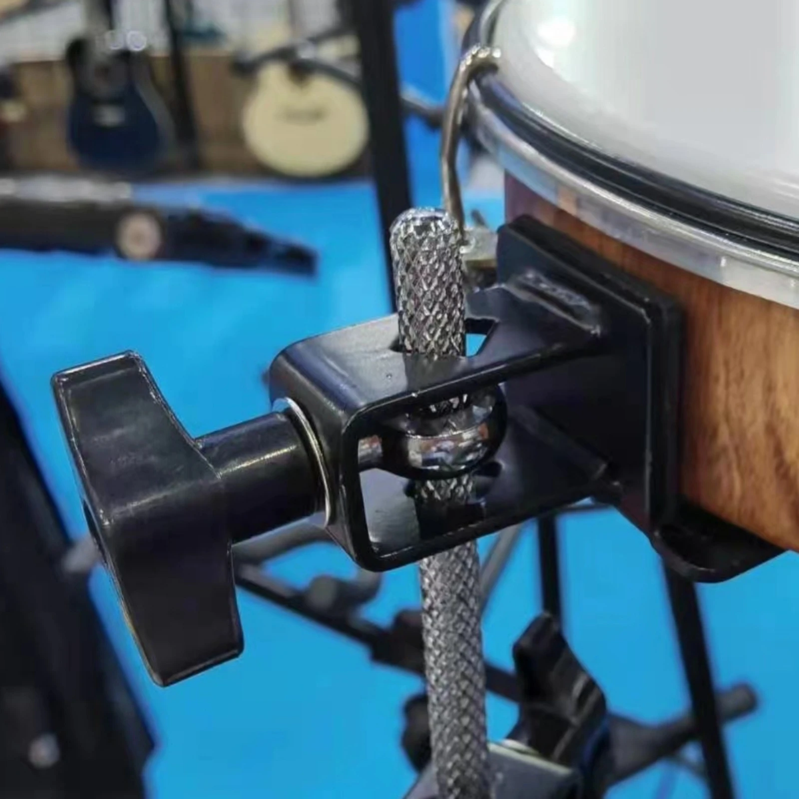 Tambourine Bracket Adjustable Hand Drum Bracket Easy to Install Drum Holder with Clamp for Percussionists, Drummers, Stage