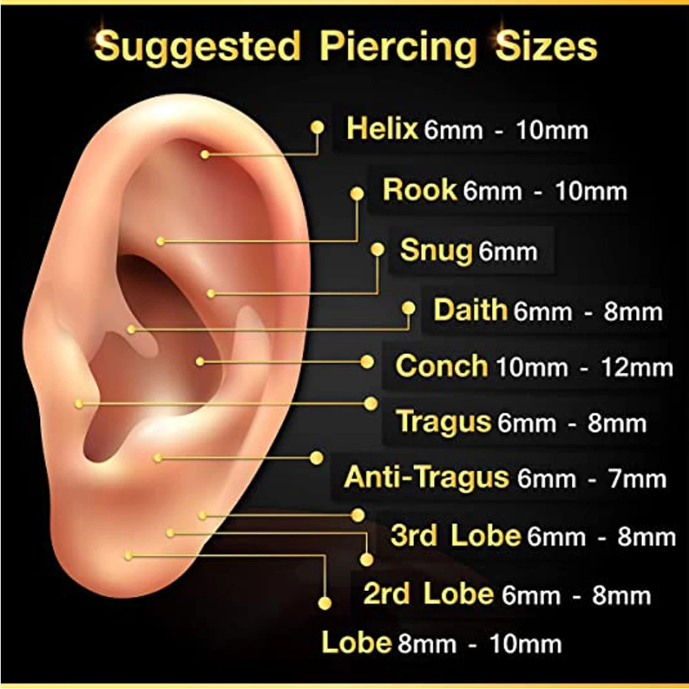 WKOUD 6PCS Bioplastic Clear Horseshoe Piercing 16 Gauge Ball Eyebrow Lobe Labret Earrings Cartilage Jewelry See More Sizes