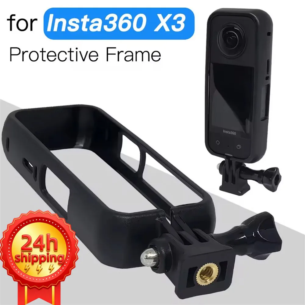 

Roreta For Insta 360 X3 Protective Camera Housing Frame Case for Insta 360 X3 Anti Fall Action Frame Camera Mount Accessories