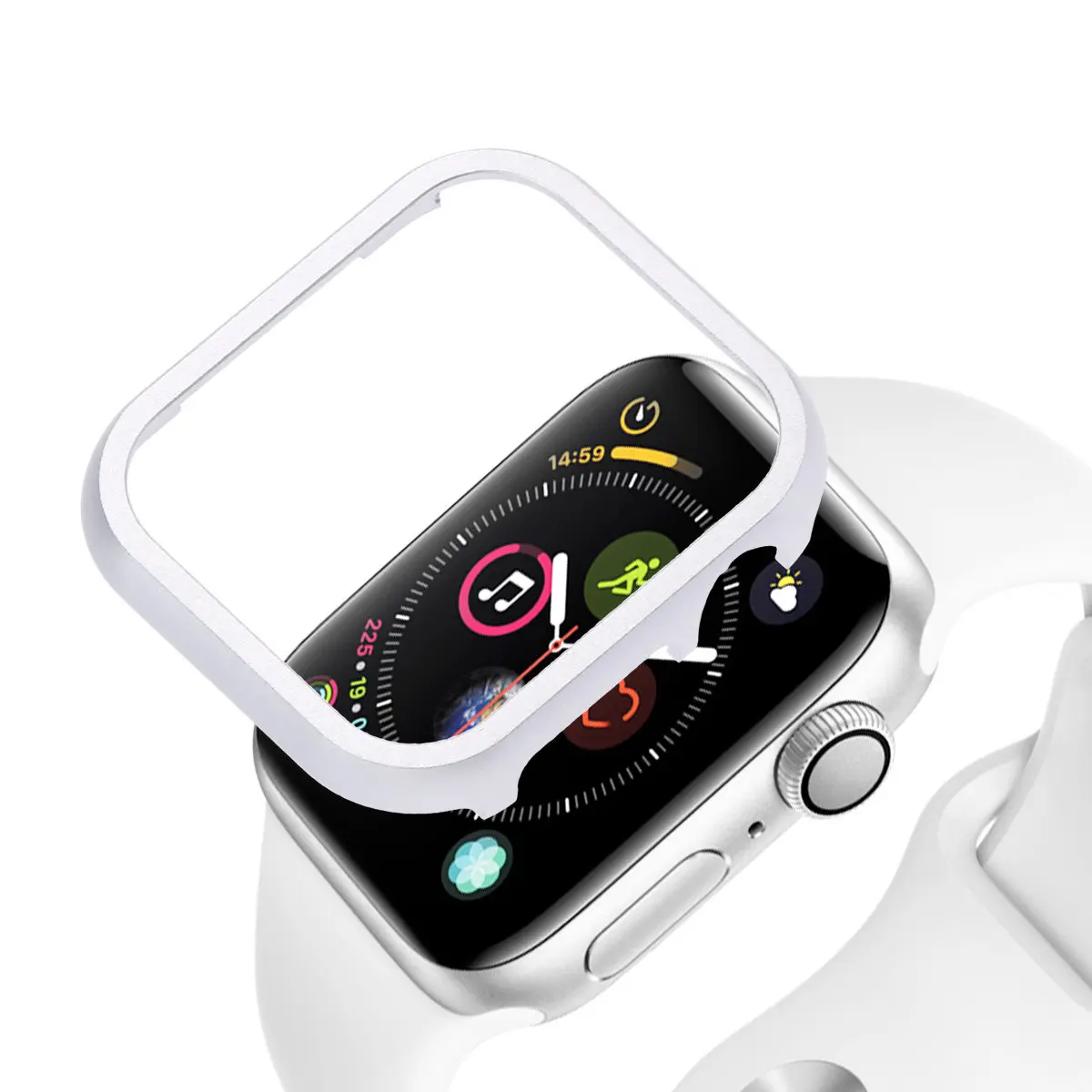 

44Mm Aluminum Alloy Watch Protector Protective Frame for 4 5 6 Full Body Shock Dust Resistant Bumper Case