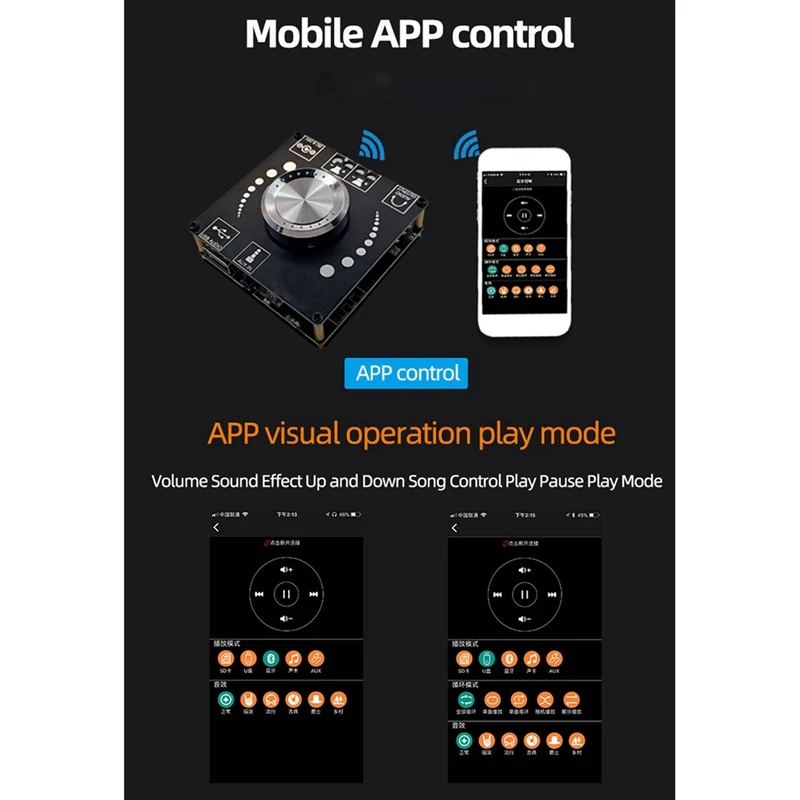 3X XY-AP100H 100W+100W Dual TPA3116D2 Bluetooth 5.0 Stereo Audio Digital Power Audio Amplifier Board AMP Amplificador