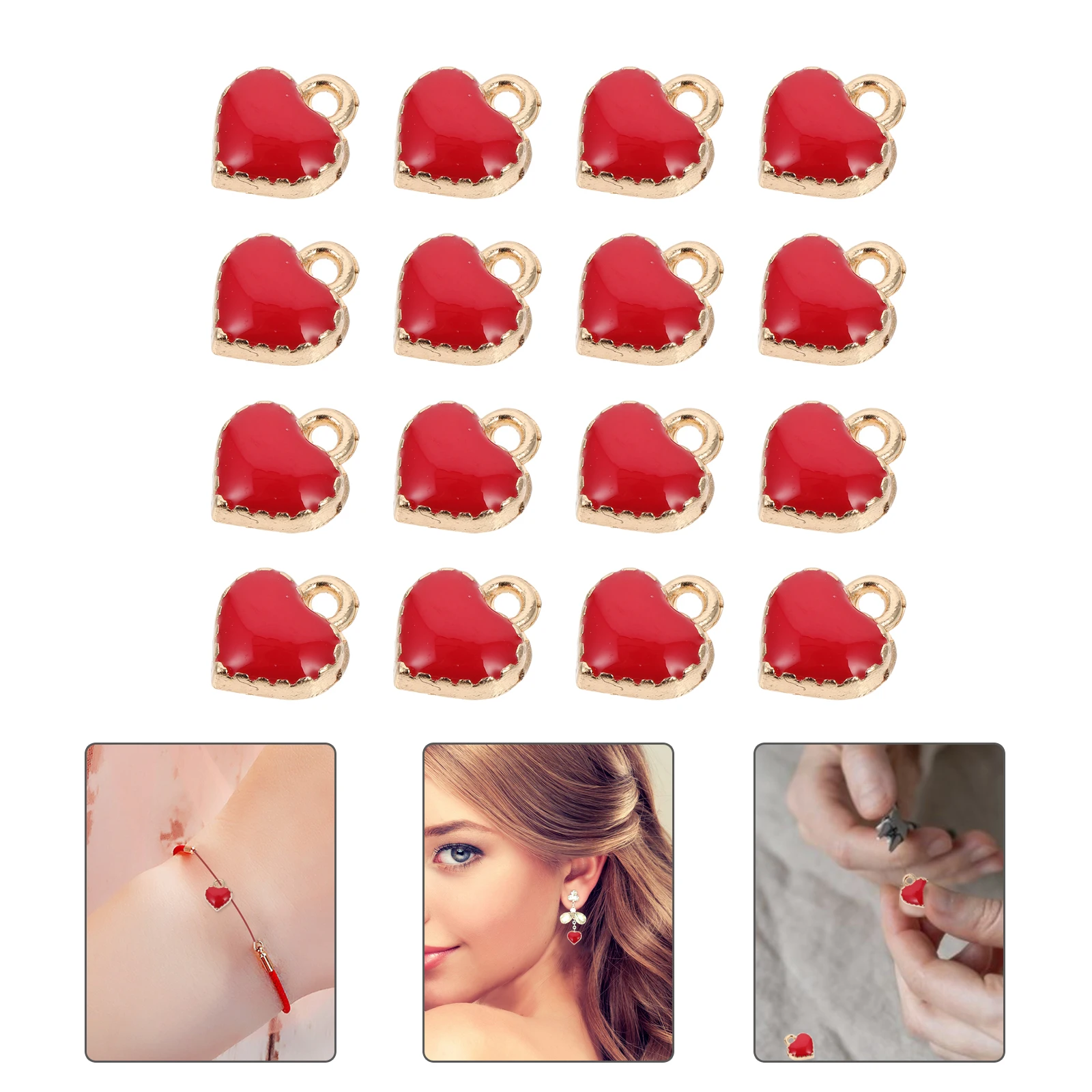 

50 шт., подвески в форме сердца из сплава, подвески в форме сердца для самостоятельного изготовления ювелирных изделий, полуфабрикат, ювелирные изделия, очаровательные принадлежности для рукоделия