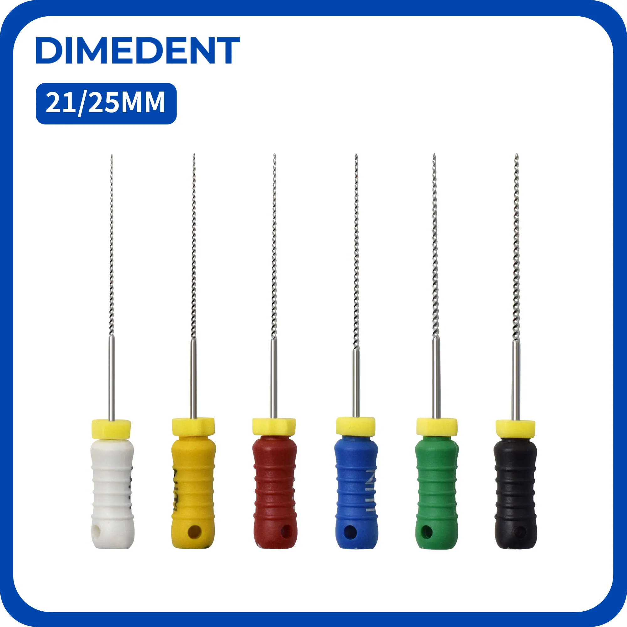 10Boxes DIMEDENT Dental NITI-K Files Thread Design Endodontic Files #15-40 #45-80 Root Canal Files 21/25mm Dentistry Instrument