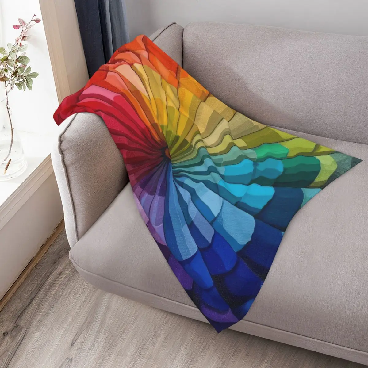 تلوين عجلة اللوحة رمي بطانية الشعر سرير ناعم بطانيات مخصصة لطيف