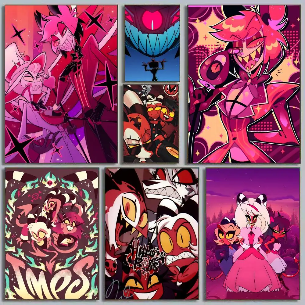 Anime H-Helluva Boss Poster Sticky Poster Home Office Wall Bedroom Living Room Kitchen Decoration Painting