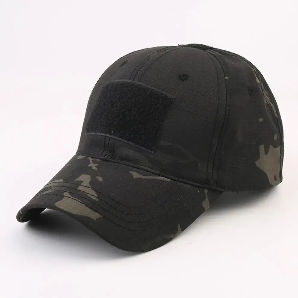 Summer hat Simple Men Camouflage Baseball Cap with Velcro Outdoor Leisure Sports Sunshade Hat