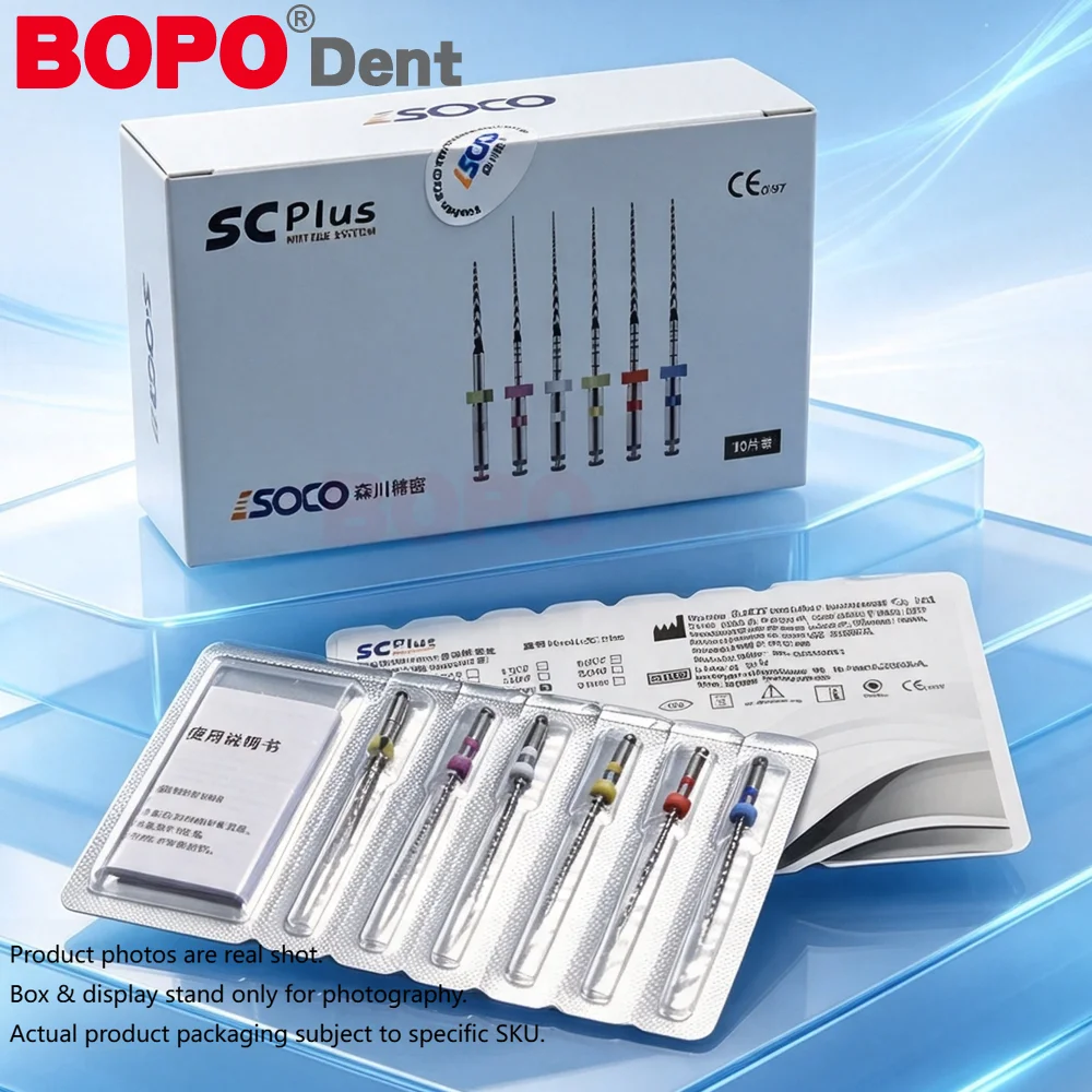 6pcs COXO SOCO SC plus Heat-Activated Rotary Nitinol Dental Root Canal Files Tooth Pulp Thermally Activated Nickel-Titanium