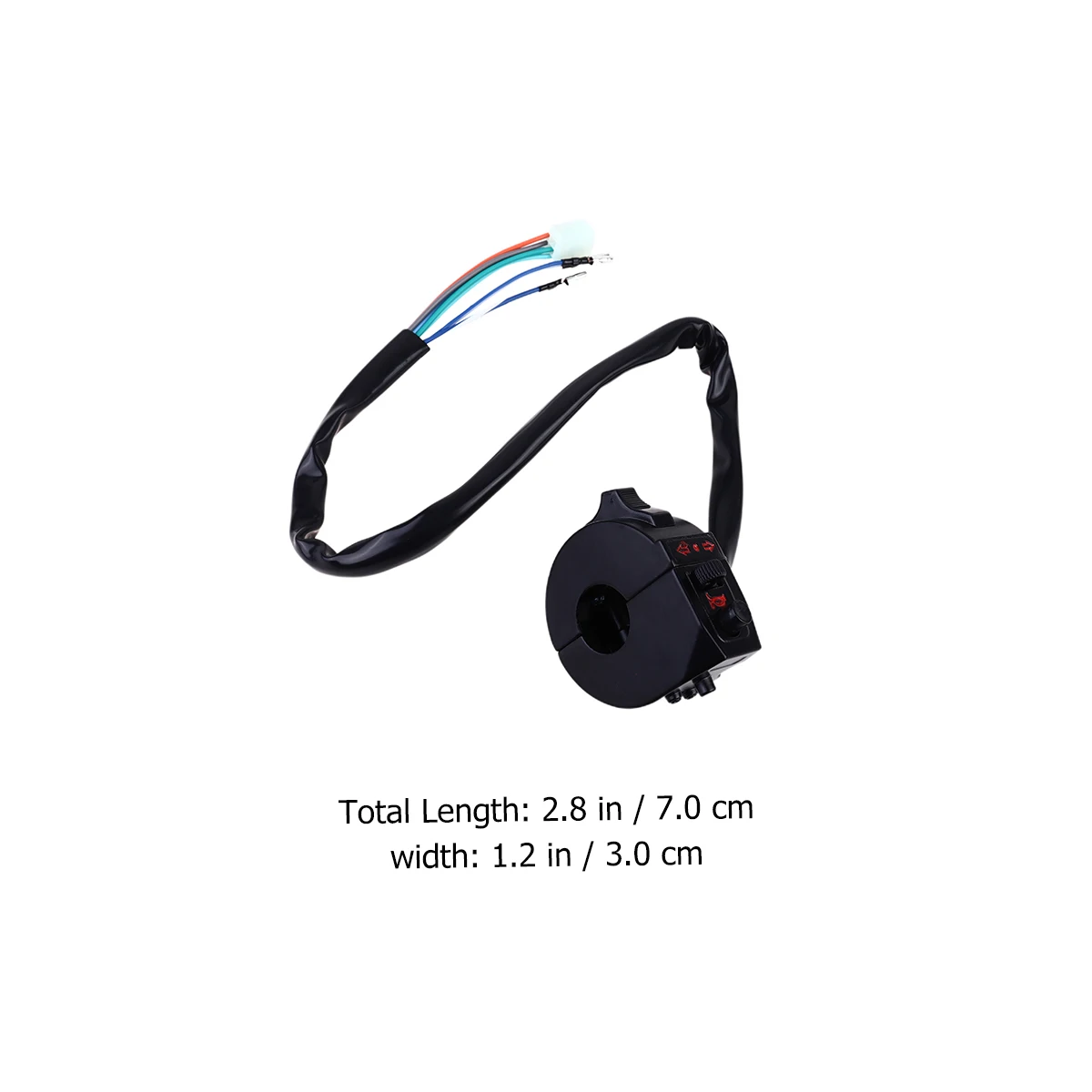 

Motorcycle Functional Switch H Professional Turn Signal Horn Compact Size Classical Black Colorful On Off Button Riding