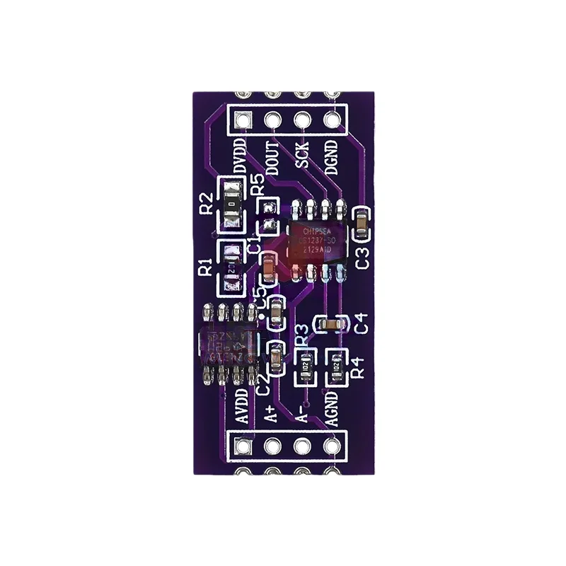 CS1237 24-Bit-ADC-Modul, ausgestattet mit einem externen On-Board-Referenzchip TL431, geeignet für Einkanal-Wägesensor a