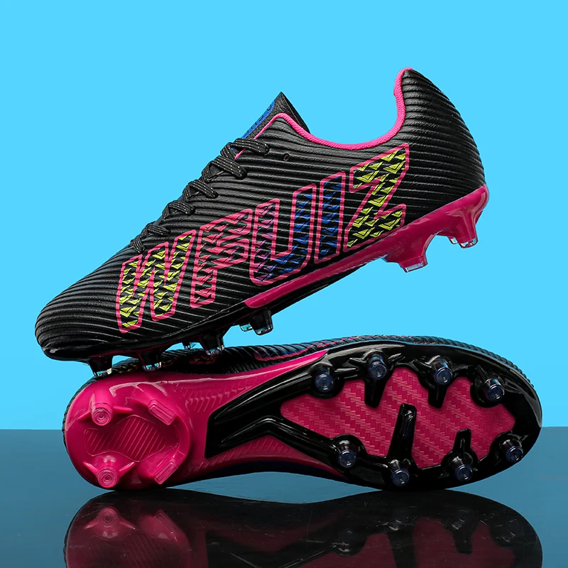 

Children's Soccer Shoes Breathable Football Flats Non-Slip Futsal Training Sneakers Outdoor FG Grass Ankle Support Soccer Boots