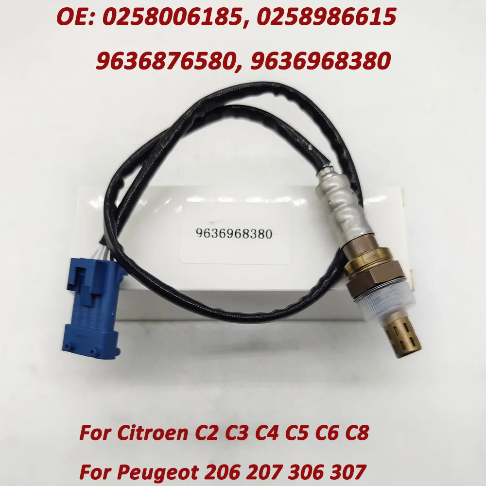 High Quality 0258006185 96368765 9636968380 Oxygen Sensor For Citroen C2 C3 C4 C5 C6 C8 Peugeot 206 207 306 307 9644491280