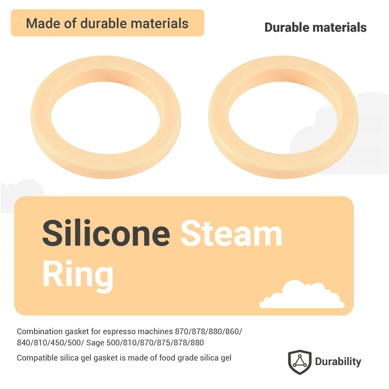 Anillo de vapor de silicona de alta calidad, 4 Uds., junta de cabezal de grupo, piezas de 54Mm para máquina de café expreso Breville 878/870/860/840/810/500/450/S