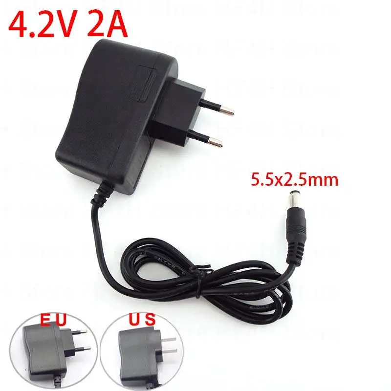 AC 100-240V DC 4.2V 8.4V 12.6V 16.8V 1A 1000MA Adapter Power Supply 8.4 12.6 16.8 V Volt charger plug 18650 lithium battery B4