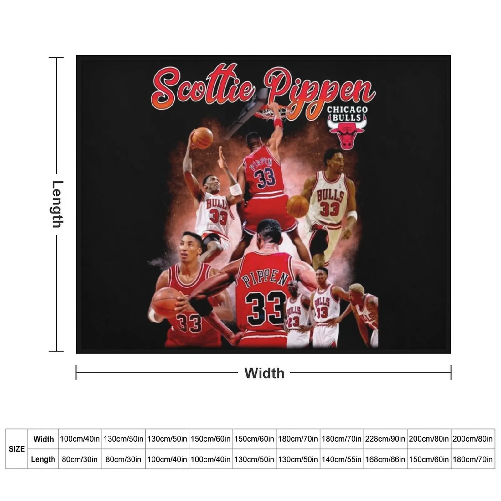 Scottie Pippen Vintage Style Throw Blanket Decorative Sofa Vintage Blankets