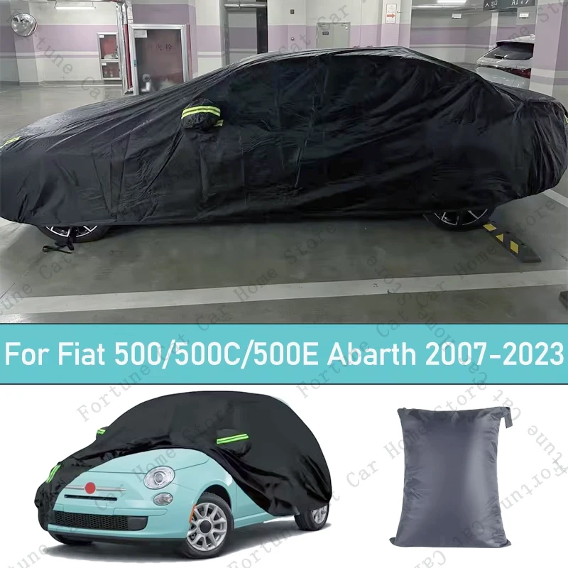 

Outdoor Waterproof Full Car Covers For 2007-2023 Fiat 500/500C/500E Abarth Rainproof Dustproof and UV Proof Exterior Accessories