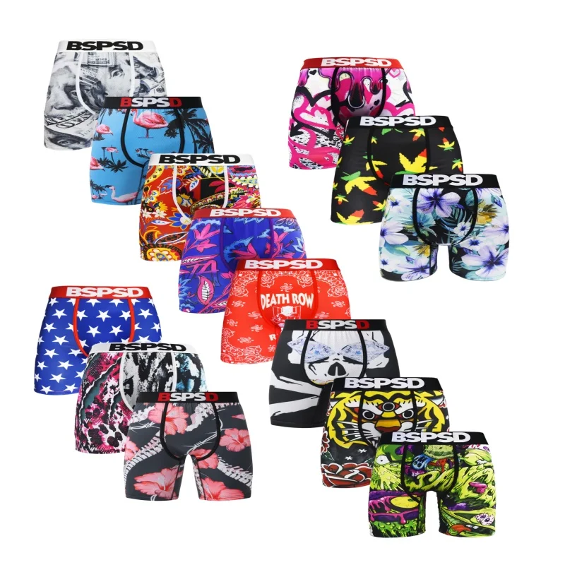 Sexy Men Underwear Boxers 1Pcs Comfort Breathable Swimming Man Underpants Plus Size S-2XL Mens Trunks Men's Panties Boxer Briefs