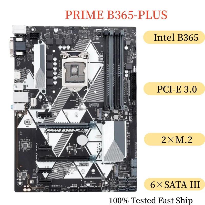 

For ASUS PRIME B365-PLUS Motherboard 64GB LGA 1151 DDR4 ATX Mainboard 100% Tested Fast Ship