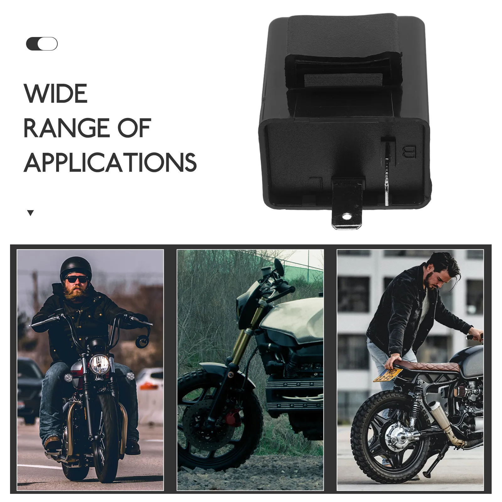 Motorcycle Flasher Replacement Universal Relay Silent Turn Signal Flasher Short Circuit Protection Bright Flash Module for LED
