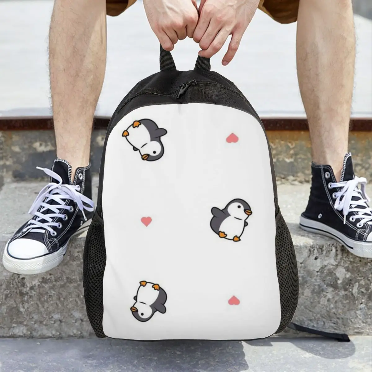 

Cute Penguin Backpack Hot Sale Daypack Large Capacity Kids BookBag School Bag Shoulder Bags for Men Women