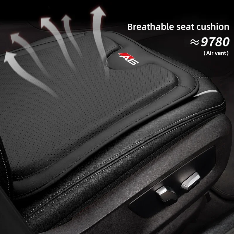 الجلود غطاء مقعد السيارة لأودي A1 A3 A4 A5 A6 A7 A8 Q3 Q7 Q8 TT تنفس وغير زلة السيارات وسادة مقعد وسادة السيارات الداخلية حصيرة #2