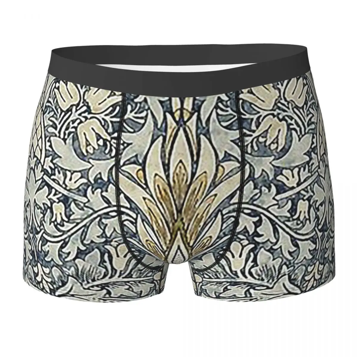 Boxer Underpants Shorts William Morris Snakeshead Pattern Panties Men's Soft Underwear for Homme Man Boyfriend Gift