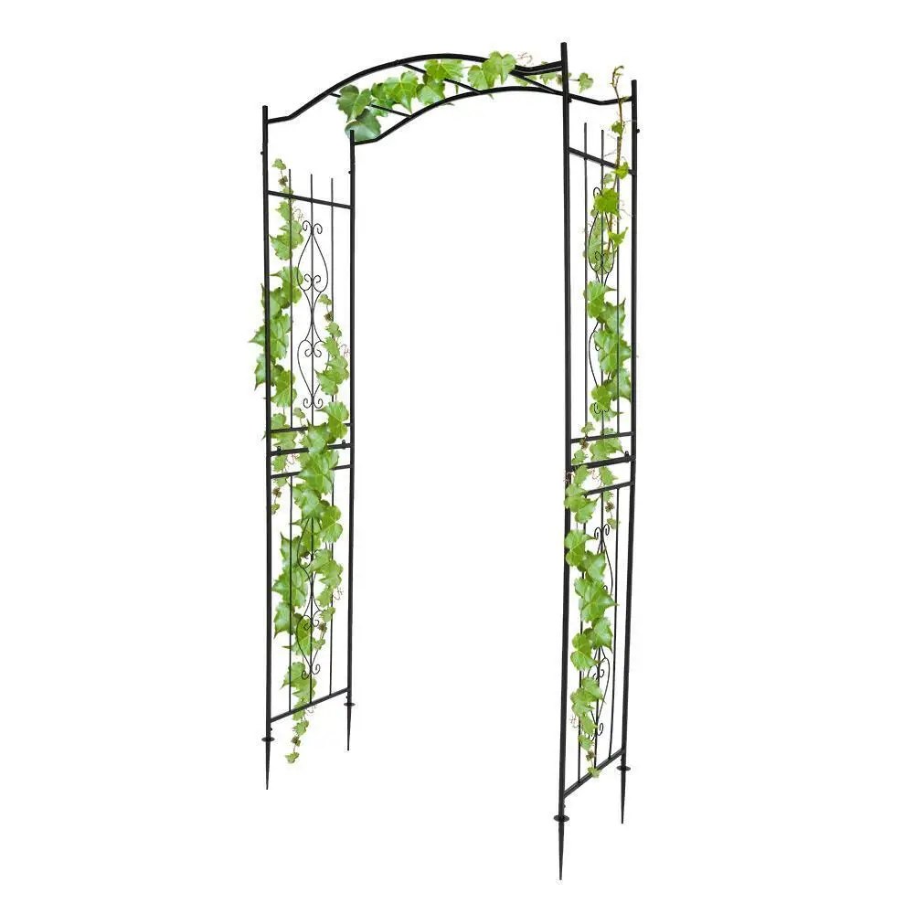 Arche de jardin en métal avec extrémités tranchantes, arbre en métal robuste, vignes grimpantes, mariages