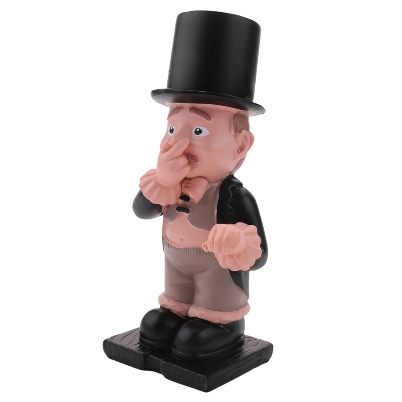

The Newresin Butler Shape Cute Old Boys Statue Decor Tissue Stand Rack Sculpture For Toilet