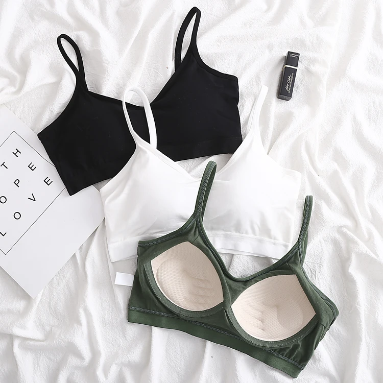 Summer Thin Backless Bra Women Wireless Internet Famous Strapless Gathered Sexy Wrap Chest Tube Top Bra Cotton Fixed Strap