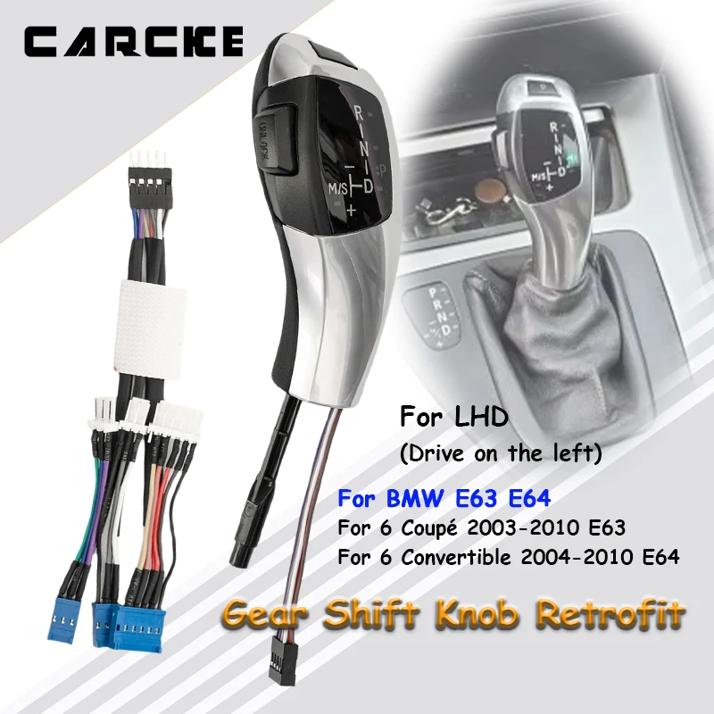 E63 Gear Shift Knob For BMW E64 Car Interior Control Lever Stick Retrofit Kit Modified Upgrade Refit Parts Comfortable Handfeel